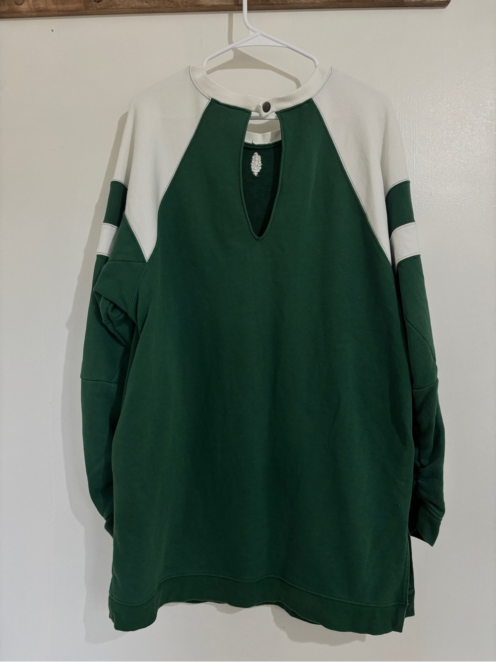 FP Movement by Free People Green and White Raglan Mini Dress - Picture 4 of 5